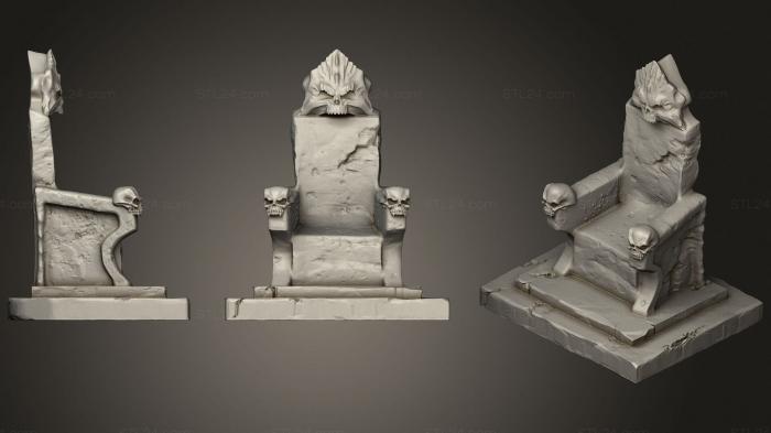 Статуэтки и статуи разные (Трон 2, STKR_1843) 3D модель для ЧПУ станка